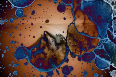 Soyut sanat alanı dokusu. Moda geçmişi. Gezegenler ve galaksiler