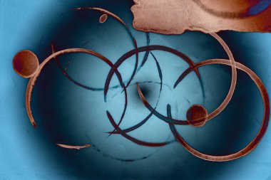 Soyut sanat alanı dokusu. Moda geçmişi. Gezegenler ve galaksiler