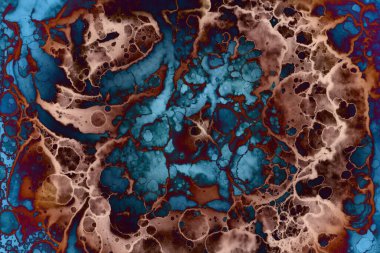 Soyut sanat alanı dokusu. Moda geçmişi. Gezegenler ve galaksiler