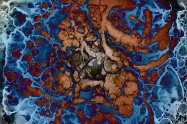 Soyut sanat alanı dokusu. Moda geçmişi. Gezegenler ve galaksiler