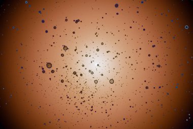 Soyut sanat alanı dokusu. Moda geçmişi. Gezegenler ve galaksiler