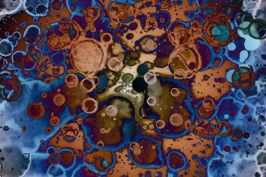 Soyut sanat alanı dokusu. Moda geçmişi. Gezegenler ve galaksiler