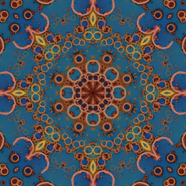 Seamless Pattern Flower Ornaments Geometric Patterns — Foto de Stock