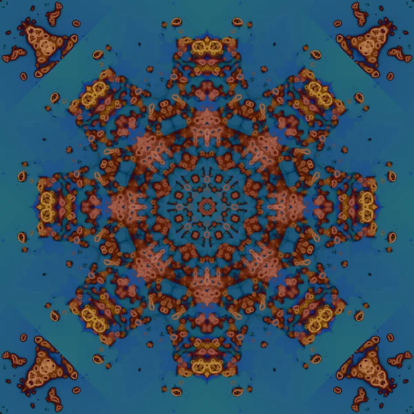 Απρόσκοπτο Μοτίβο Στολίδια Λουλουδιών Γεωμετρικά Σχήματα — Φωτογραφία Αρχείου