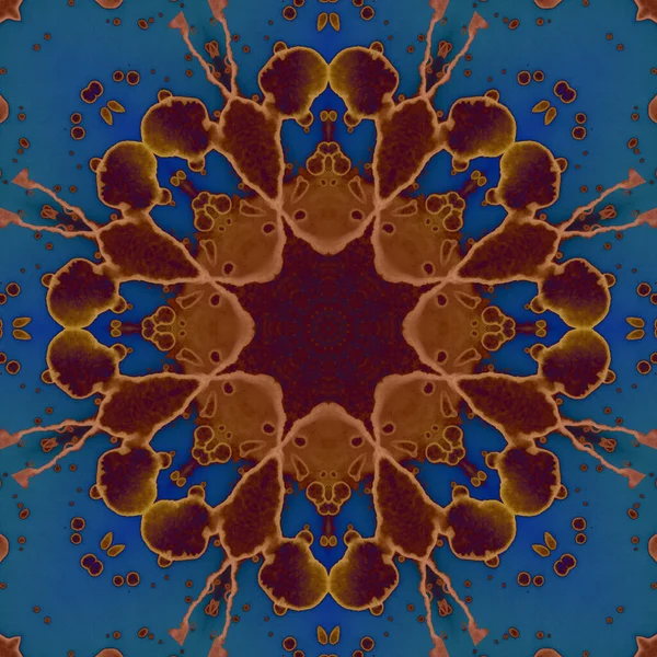 Seamless Pattern Flower Ornaments Geometric Patterns — Foto de Stock
