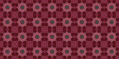 Kusursuz desen. Kırmızı arka plan. Pembe desen