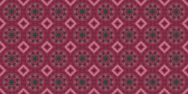 Kusursuz desen. Kırmızı arka plan. Pembe desen