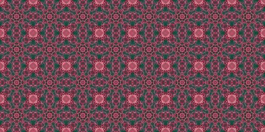 Kusursuz desen. Kırmızı arka plan. Pembe desen