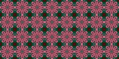 Kusursuz desen. Kırmızı arka plan. Pembe desen