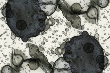 Soyut alkolik mürekkep dokusu. Lekelerden soyutlama. Duman ve kabarcıklar. Moda arkaplanı.