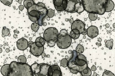 Soyut alkolik mürekkep dokusu. Lekelerden soyutlama. Duman ve kabarcıklar. Moda arkaplanı.