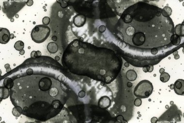 Soyut alkolik mürekkep dokusu. Lekelerden soyutlama. Duman ve kabarcıklar. Moda arkaplanı.