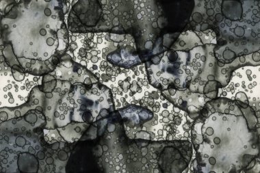 Soyut alkolik mürekkep dokusu. Lekelerden soyutlama. Duman ve kabarcıklar. Moda arkaplanı.