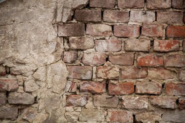 Eski bir tuğla duvarın dokusu. Eski arkaplan