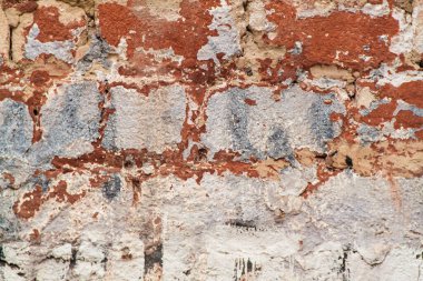 Eski bir tuğla duvarın dokusu. Eski arkaplan