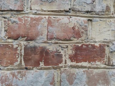 Eski bir tuğla duvarın dokusu. Eski arkaplan