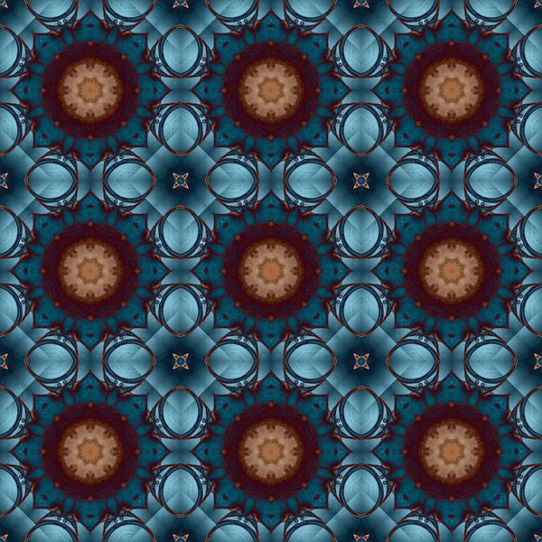 Seamless Pattern Geometric Pattern Printing Decoration Kaleidoscope Texture — Fotografia de Stock