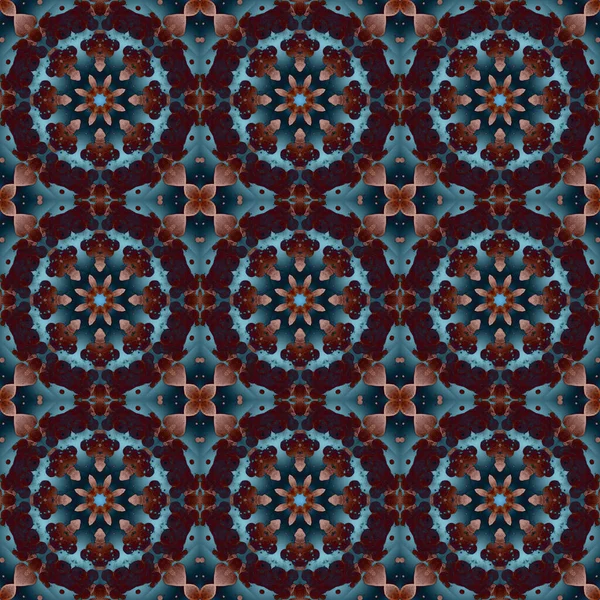 Seamless Pattern Geometric Pattern Printing Decoration Kaleidoscope Texture — 图库照片