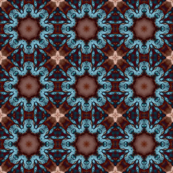 Seamless Pattern Geometric Pattern Printing Decoration Kaleidoscope Texture — Stockfoto