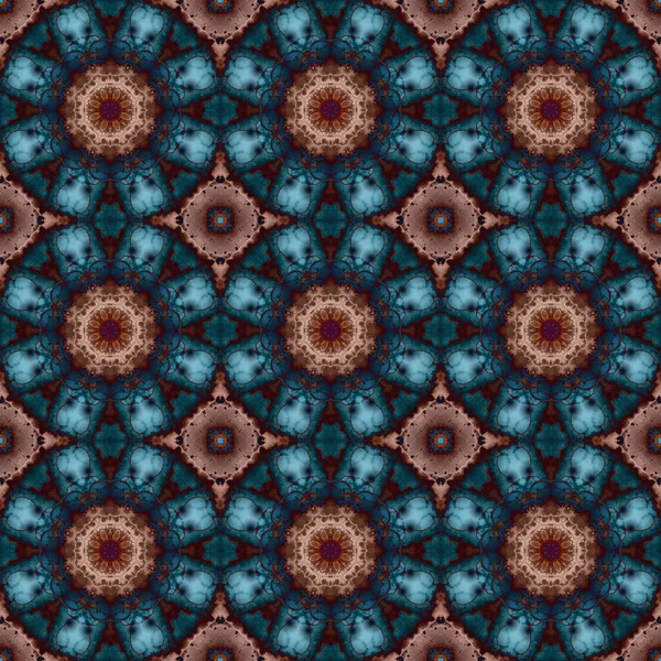 Seamless Pattern Geometric Pattern Printing Decoration Kaleidoscope Texture — 图库照片