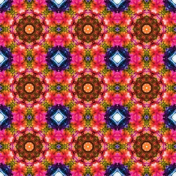 Seamless Pattern Geometric Pattern Printing Decoration Kaleidoscope Texture — Photo