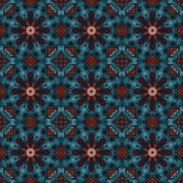 Seamless Pattern Geometric Pattern Printing Decoration Kaleidoscope Texture — Fotografia de Stock