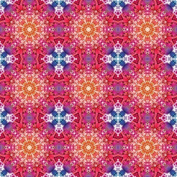 Seamless Pattern Geometric Pattern Printing Decoration Kaleidoscope Texture — Stockfoto