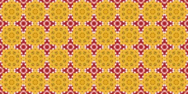 Kusursuz geometrik desen. Güzel bir doku ve arka plan. Sarı güneş.