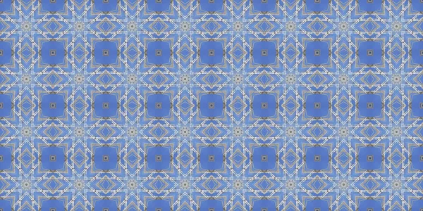 Zökkenőmentes Geometriai Minta Gyönyörű Textúra Háttér Kék — Stock Fotó