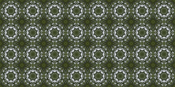Безшовний Геометричний Малюнок Красива Зелена Трав Яна Текстура Фон — стокове фото