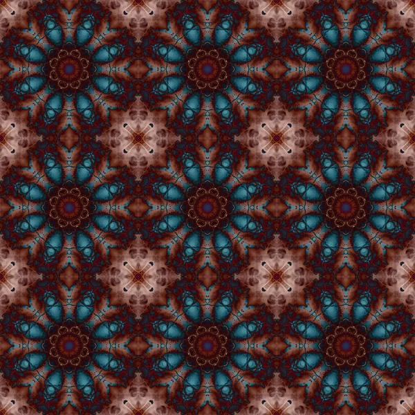 Seamless Pattern Geometric Pattern Printing Decoration Kaleidoscope Texture — 스톡 사진