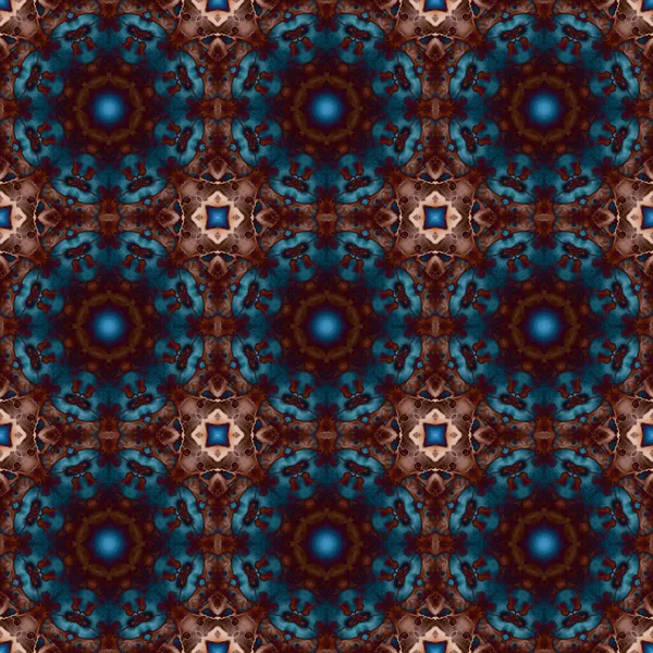 Seamless Pattern Geometric Pattern Printing Decoration Kaleidoscope Texture — ストック写真