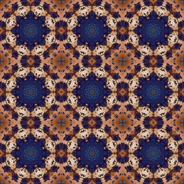 Seamless Pattern Geometric Pattern Printing Decoration Kaleidoscope Texture — 图库照片