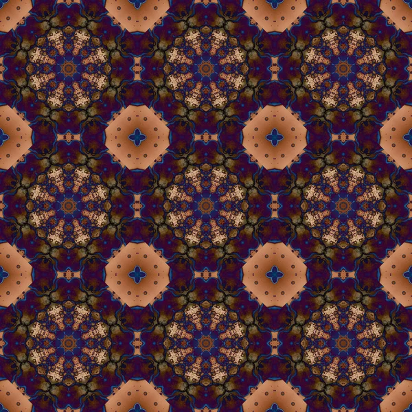 Seamless Pattern Geometric Pattern Printing Decoration Kaleidoscope Texture — Stockfoto