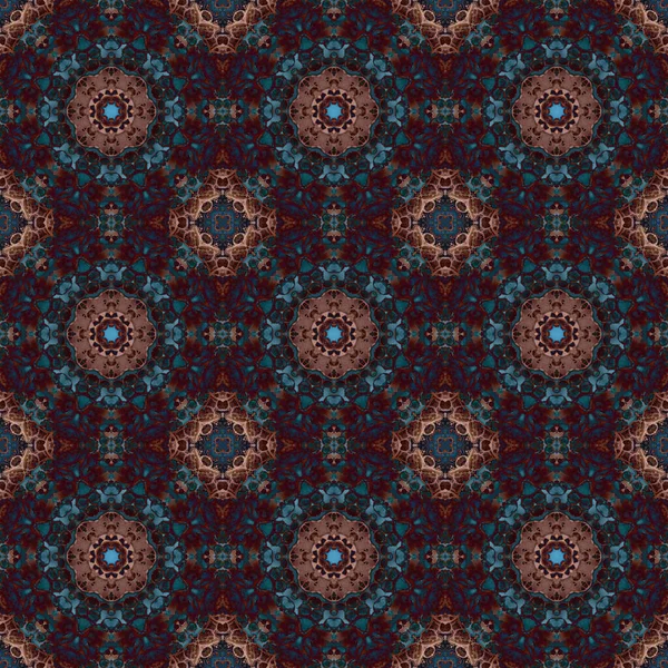 Seamless Pattern Geometric Pattern Printing Decoration Kaleidoscope Texture — Stockfoto