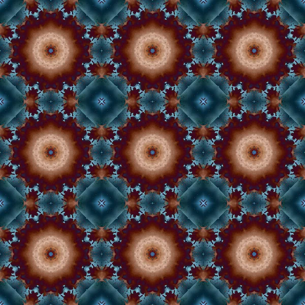 Seamless Pattern Geometric Pattern Printing Decoration Kaleidoscope Texture — ストック写真