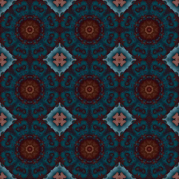 Seamless Pattern Geometric Pattern Printing Decoration Kaleidoscope Texture — 图库照片