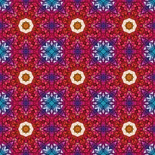 Seamless Pattern Geometric Pattern Printing Decoration Kaleidoscope Texture — Photo