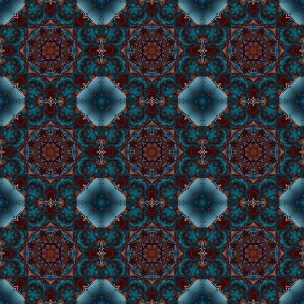 Seamless Pattern Geometric Pattern Printing Decoration Kaleidoscope Texture — 图库照片