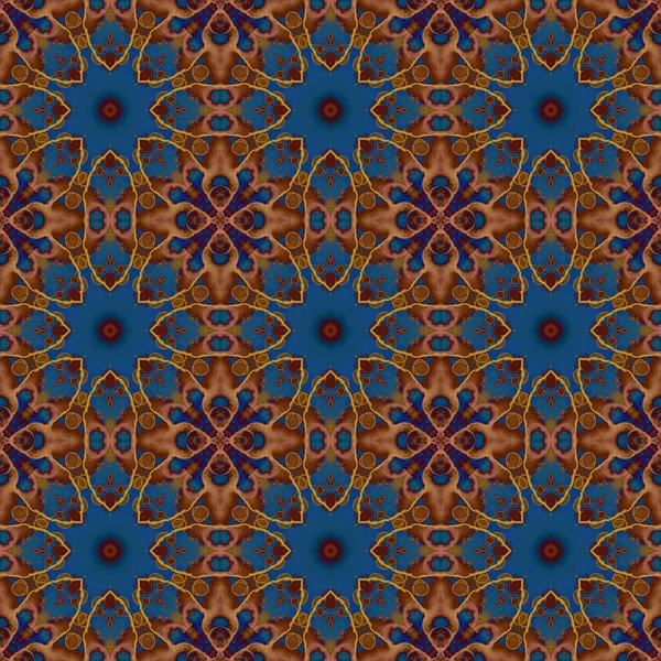 Seamless Pattern Geometric Pattern Printing Decoration Kaleidoscope Texture — Stockfoto