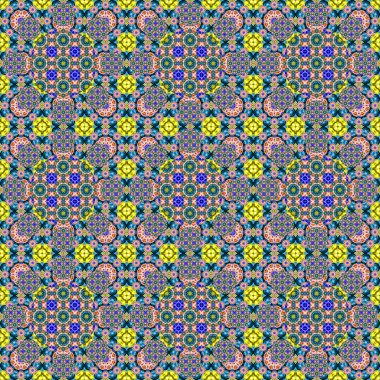 Kusursuz desen. Geometrik çiçeklerin küçük deseni. Kumaş ve giysi desenleri