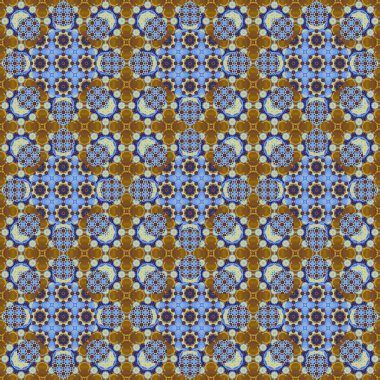 Kusursuz desen. Geometrik çiçeklerin küçük deseni. Kumaş ve giysi desenleri