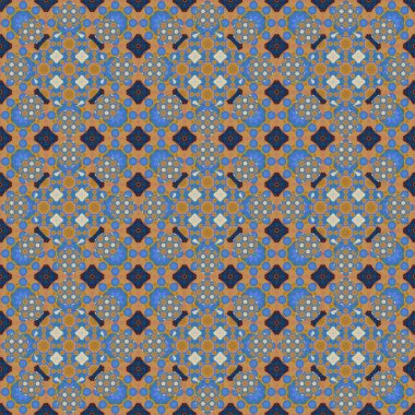 Kusursuz desen. Geometrik çiçeklerin küçük deseni. Kumaş ve giysi desenleri