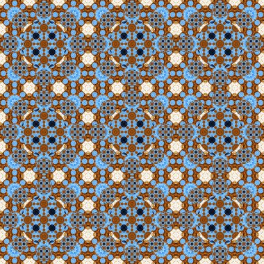 Kusursuz desen. Geometrik çiçeklerin küçük deseni. Kumaş ve giysi desenleri