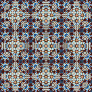 Kusursuz desen. Geometrik çiçeklerin küçük deseni. Kumaş ve giysi desenleri