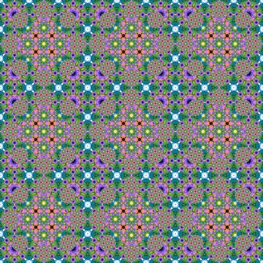 Kusursuz desen. Geometrik çiçeklerin küçük deseni. Kumaş ve giysi desenleri