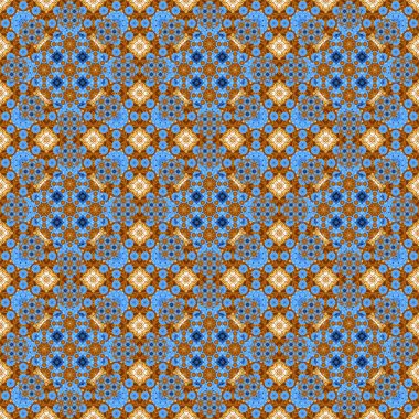 Kusursuz desen. Geometrik çiçeklerin küçük deseni. Kumaş ve giysi desenleri