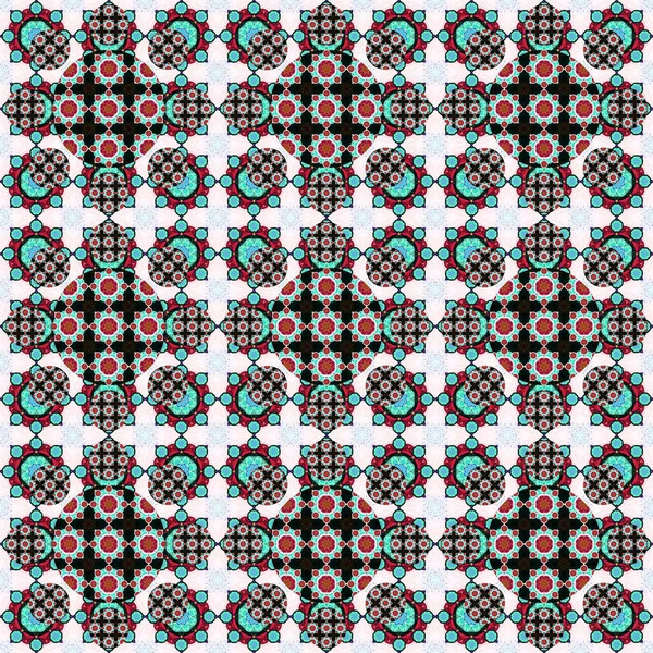 Seamless pattern. Small pattern of geometric flowers. Patterns for fabric and clothing