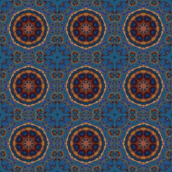 Seamless Pattern Geometric Pattern Printing Decoration Kaleidoscope Texture — 图库照片