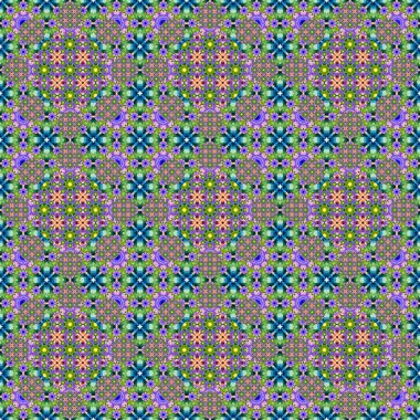 Kusursuz desen. Geometrik çiçeklerin küçük deseni. Kumaş ve giysi desenleri